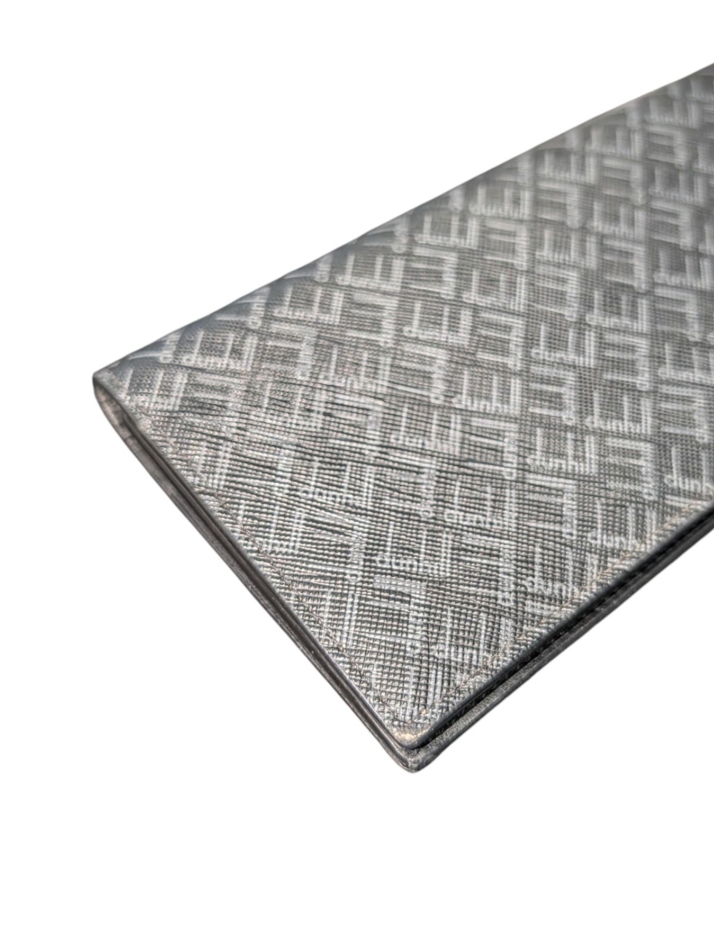 Dunhill Gray Saffiano Leather Logomania Bifold Long Wallet - Picture 6 of 8